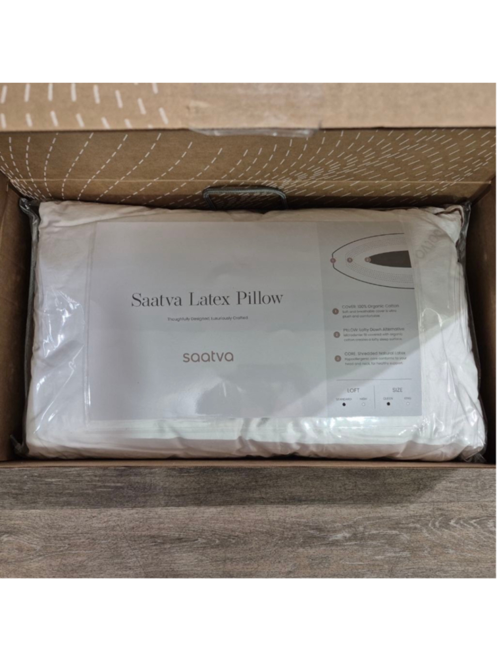 Saatva queen White Latex Pillow